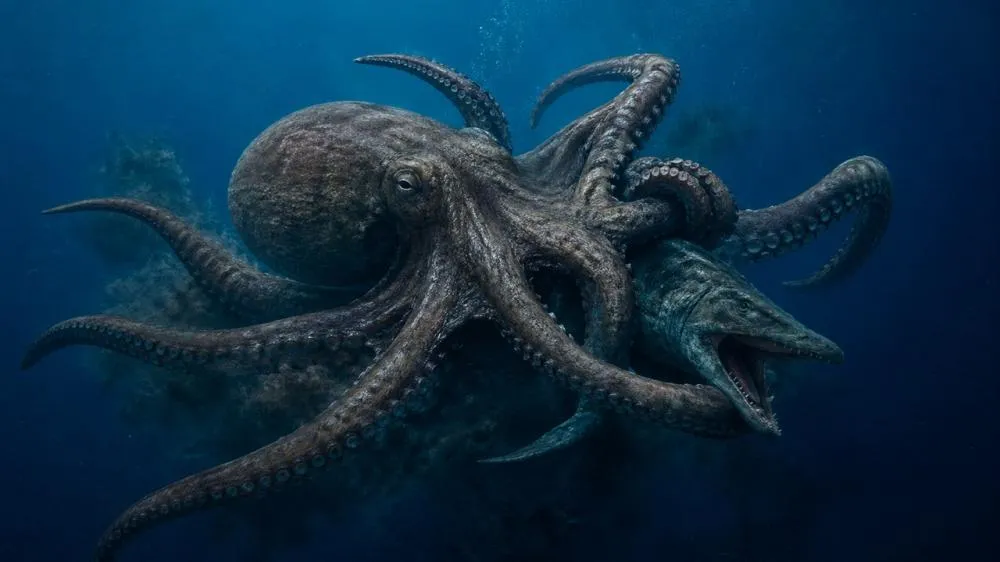 O maior polvo da história pode ter sido um predador gigante dos mares da era dos dinossauros.
