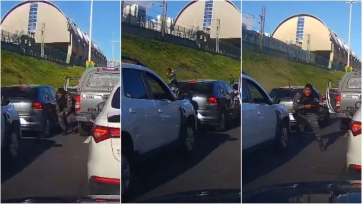 Imagens impressionantes! Vídeo mostra momento exato de tiroteio entre suspeitos e policiais na Av. Paralela; assista.