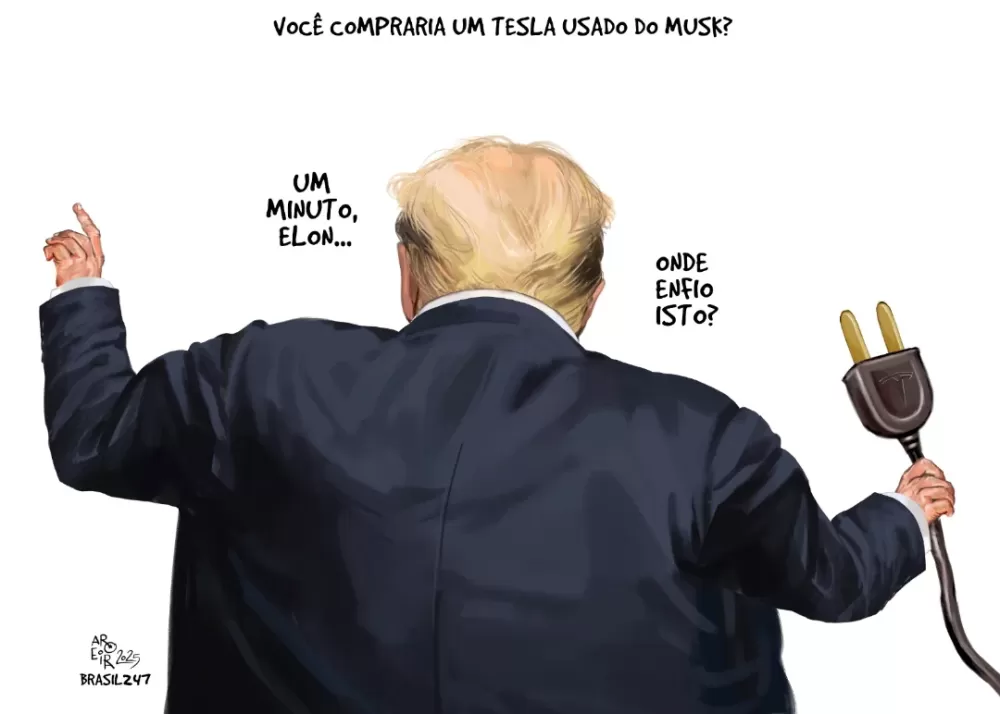 Charge do Aroeira - Você compraria um tesla usado do musk? Um minuto Elon.. Onde enfio isto?..