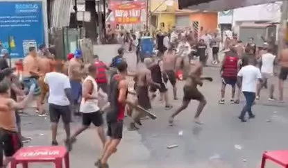 Torcedores entram em confronto horas antes de final de estadual; veja vídeo.