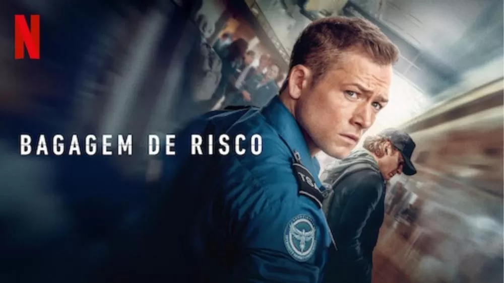 O dilema moral de Taron Egerton em “Bagagem de Risco” vai te prender até o fim.