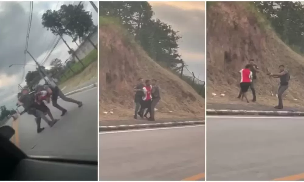 Homem é agredido e morto a tiros por PMs em Barueri, na grande São Paulo.