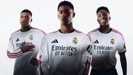 Real Madrid lança novo uniforme para a próxima temporada com detalhes em verde e rosa na camisa