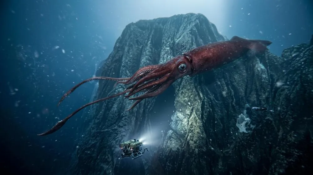 A criatura colossal que vive nas profundezas do oceano e até então considerada um “mito” finalmente foi registrada viva