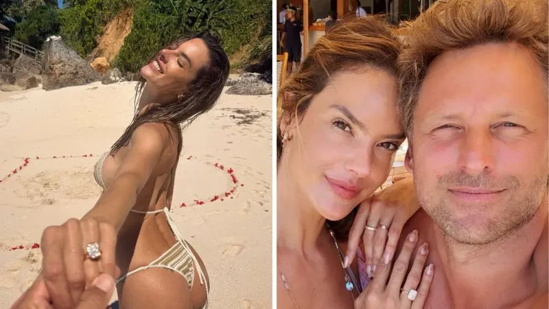 Alessandra Ambrosio anuncia noivado e exibe fotos com Buck Palmer: “Momentos mágicos”