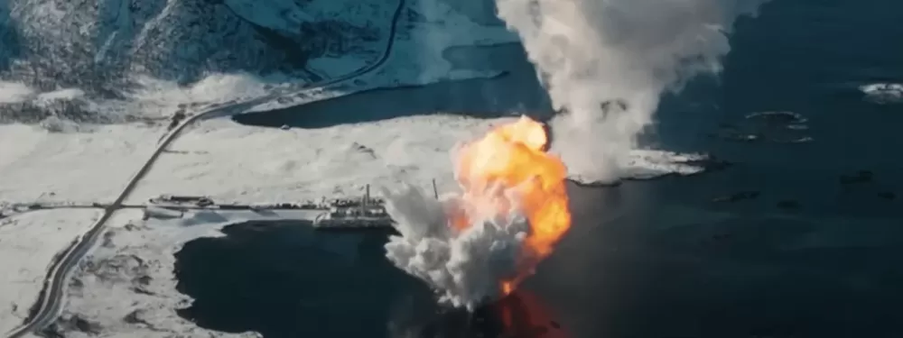 Foguete alemão explode segundos após lançamento na Noruega.