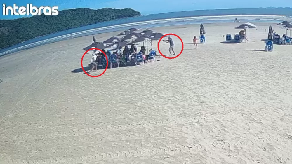 Turistas são assaltados por criminosos em praia de Bertioga; VÍDEO.