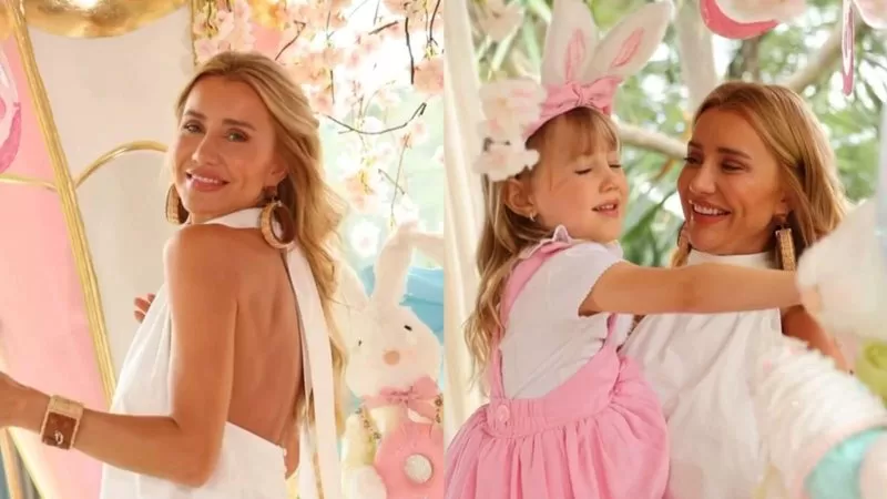 Ana Paula Siebert impressiona com decoração de Páscoa na fazenda.