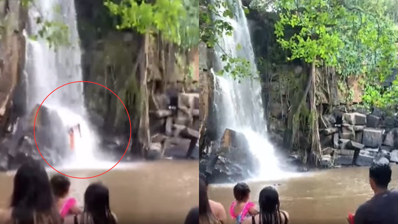 Aventura vira tragédia: Mulher pula de cachoeira e fica gravemente ferida no Ceará; ASSISTA.