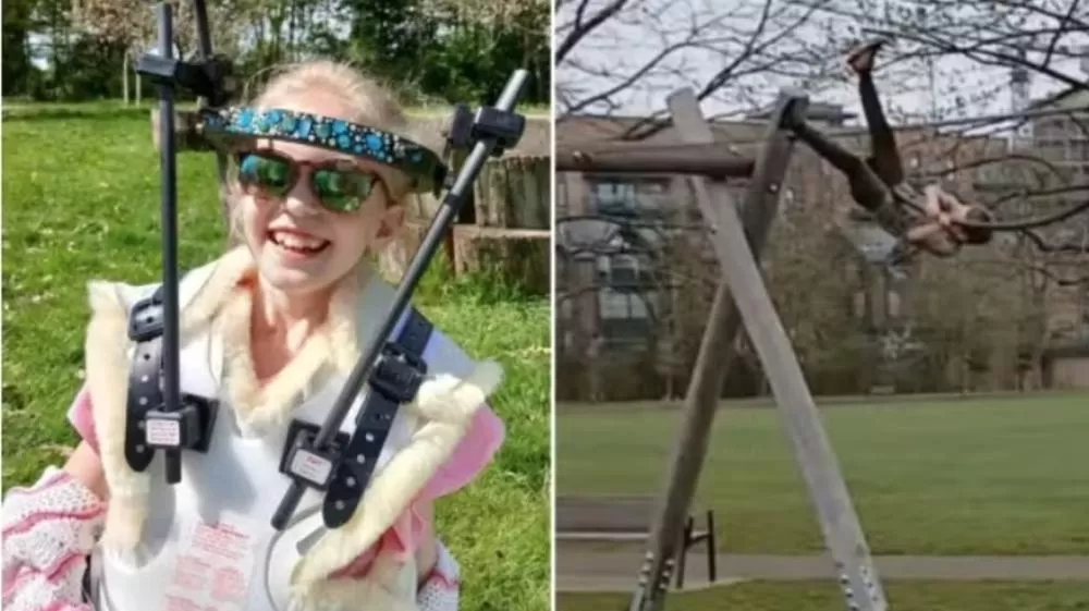 Menina de 8 anos quebra o pescoço ao cair de tirolesa em parque infantil no Reino Unido.