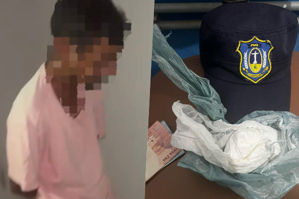 Homem é detido com 80 gramas de droga dentro de prédio público em Gravatá.