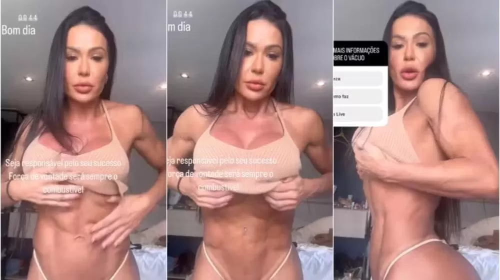 Gracyanne Barbosa conta o que fez para desinchar a barriga após sair do BBB 25.