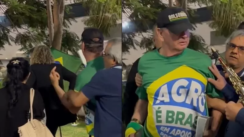 Culto promovido por apoiadores de Bolsonaro termina em agressão e troca de ofensas.