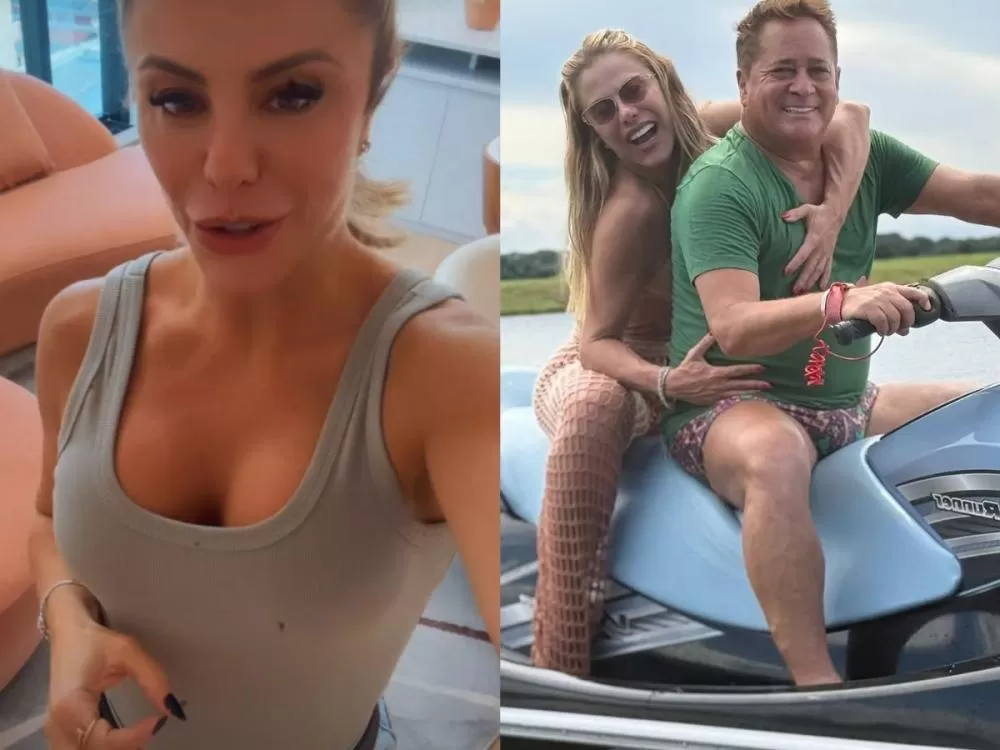 Poliana Rocha comenta crise de ciúmes de Leonardo e se diverte: “Acho graça”.