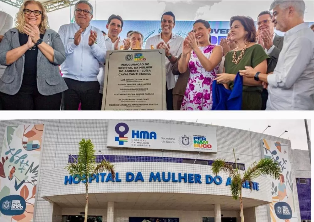 Raquel lyra e ministro da Saúde entregam Hospital da Mulher do Agreste, em Caruaru.