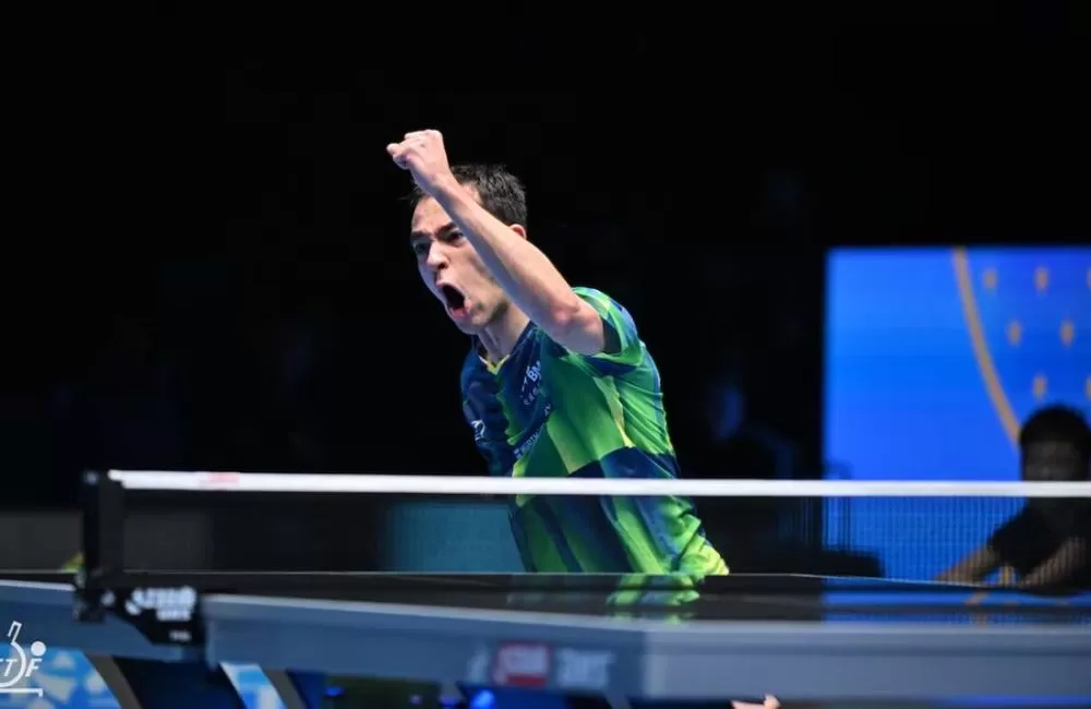 Hugo Calderano atropela tunisiano e avança à 3ª rodada do Mundial de tênis de mesa.