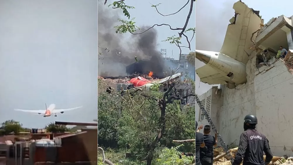Avião com 242 passageiros cai após decolar na Índia; há relatos de um sobrevivente