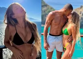 Falando português e apaixonada pelo Brasil, namorada italiana de Lucarelli viraliza entre torcedores de vôlei.