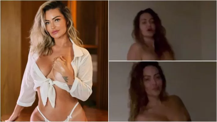 Ex-atriz da Globo aparece transando em vídeos íntimos vazados na web.