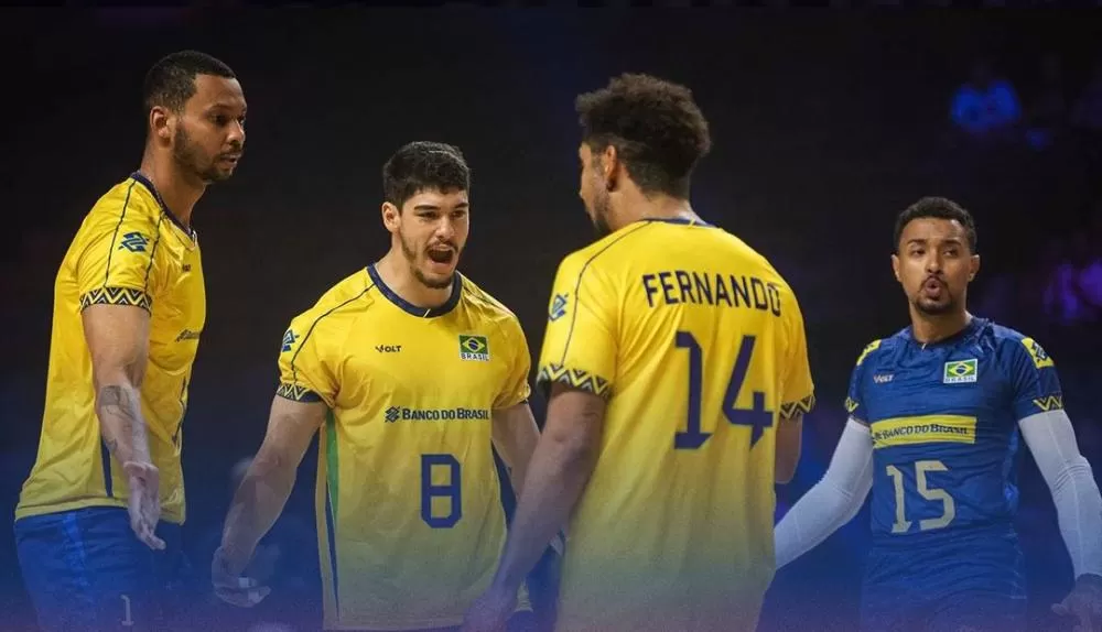 Seleção masculina vence Canadá e assume 2º lugar da Liga das Nações de Vôlei.