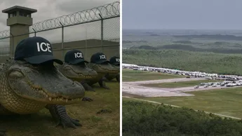 Alcatraz dos Jacarés”: Trump visita prisão enquanto pressiona por mais deportações.