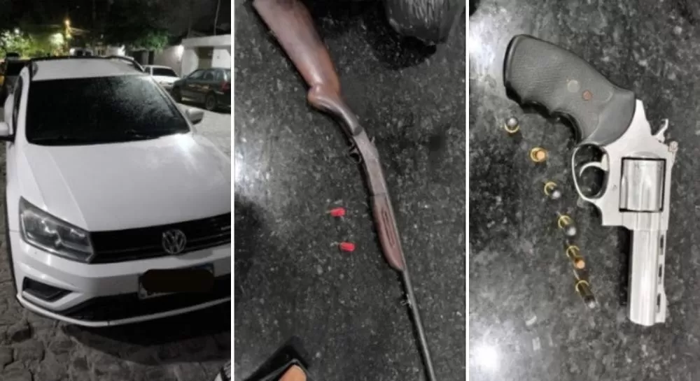 Pai e filho, em carro roubado, são presos suspeitos de entregar drogas no Agreste de Pernambuco