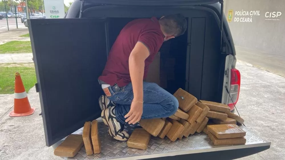 230kg de drogas escondidos em computadores chegaram ao CE em voo comercial e eram do Comando Vermelho