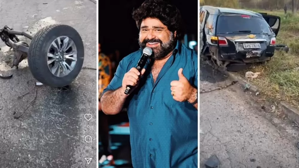 Veja vídeo do acidente de Fabiano, de dupla com César Menotti, na BR-040, em MG: 'Livramento'