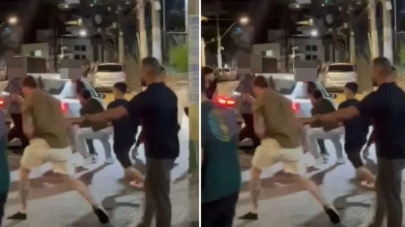 Vídeo: Jovens trocam socos durante briga generalizada em bairro nobre de Salvador