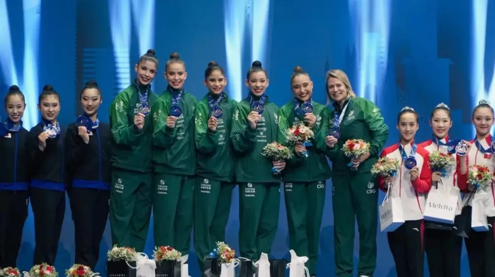 Ginástica rítmica: Brasil leva ouro inédito na Copa do Mundo, em Milão