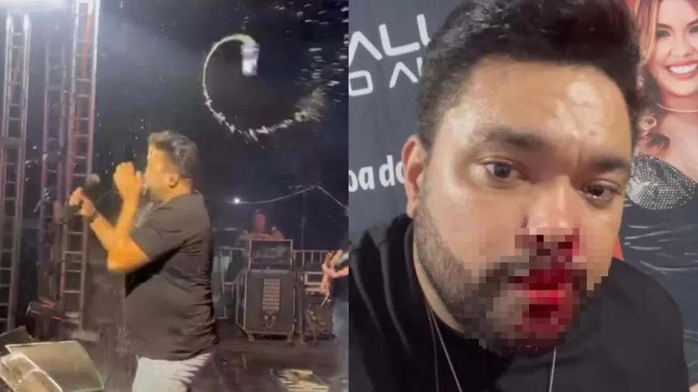 Cantor de forró é atacado e ferido com lata de cerveja em show em Mato Grosso
