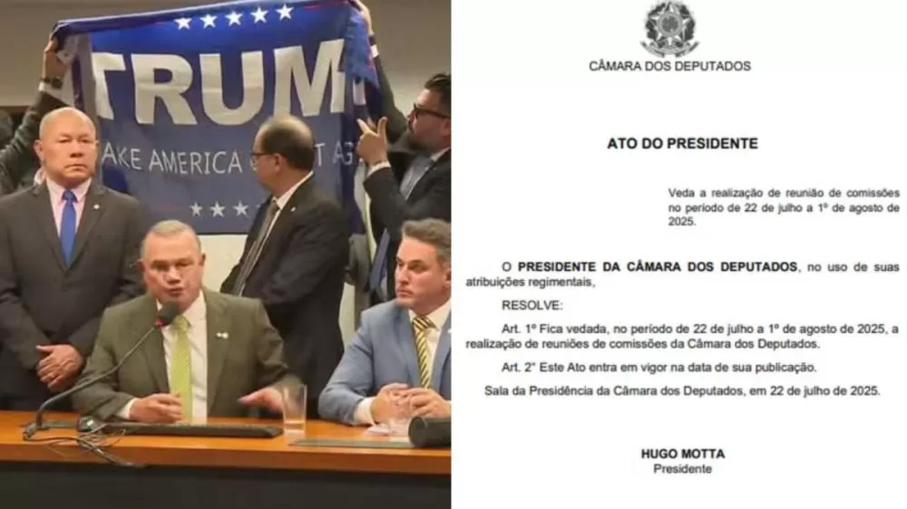 Hugo Motta proíbe reuniões de comissões durante o recesso convocadas em apoio a Bolsonaro