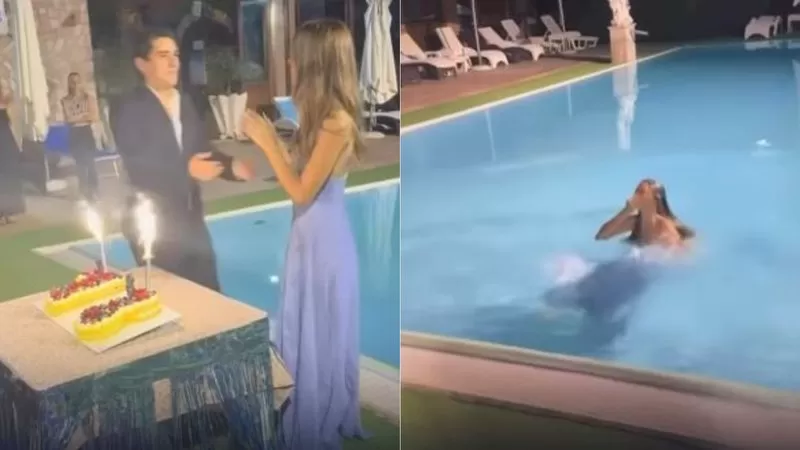 VÍDEO: Noivo joga futura esposa na piscina durante festa e reação divide opiniões
