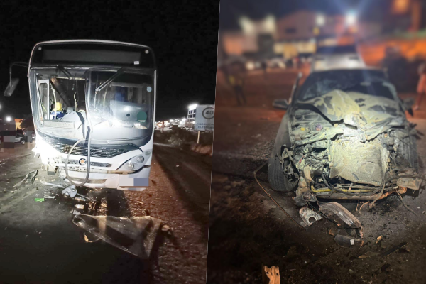 Colisão frontal entre carro e ônibus deixa feridos na BR-232, em Salgueiro