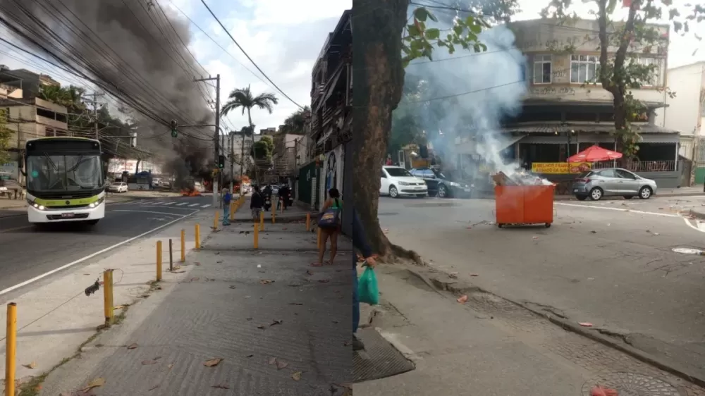 Traficantes sequestram 12 ônibus e bloqueiam ruas na Ilha do Governador