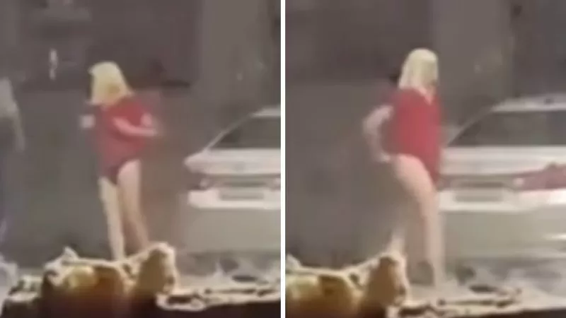 VÍDEO: Pastor de calcinha volta às ruas com peruca loira e novo look vermelho