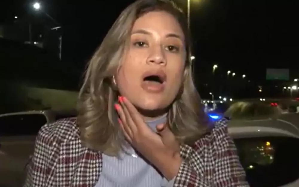 Repórter da Record é agredida por policial durante cobertura de acidente
