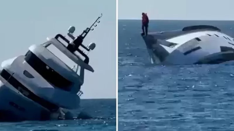 Iate avaliado em R$ 5 milhões afunda durante viagem inaugural; VEJA VÍDEO