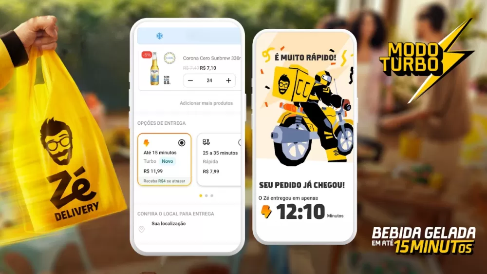 Zé Delivery lança “Modo Turbo” com entrega em até 15 minutos para todas as capitais