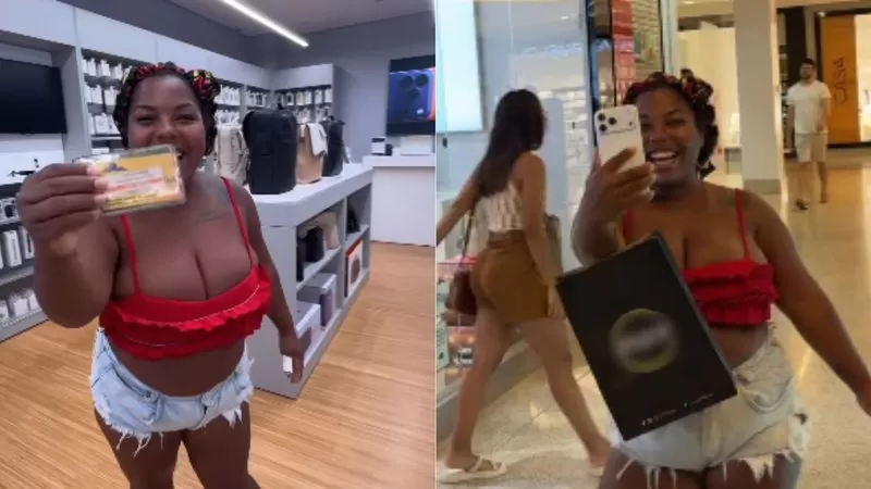 Mulher causa polêmica ao comprar iPhone 17 Pro Max com Bolsa Família; veja vídeo