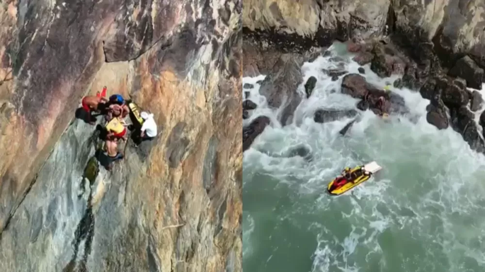 Vídeo: criança é arrastada por correnteza e resgatada por salva vidas em SP