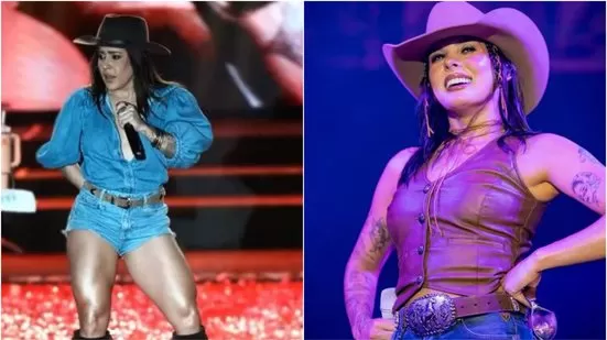 Nova Lauana Prado? Com pernas malhadas, Ana Castela impressiona seguidores ao comparar corpo de 'antes e depois'; veja