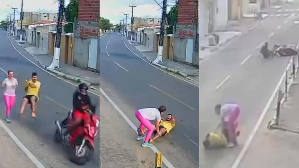 Homem é atropelado por motociclista enquanto corria em Cascavel; veja vídeo
