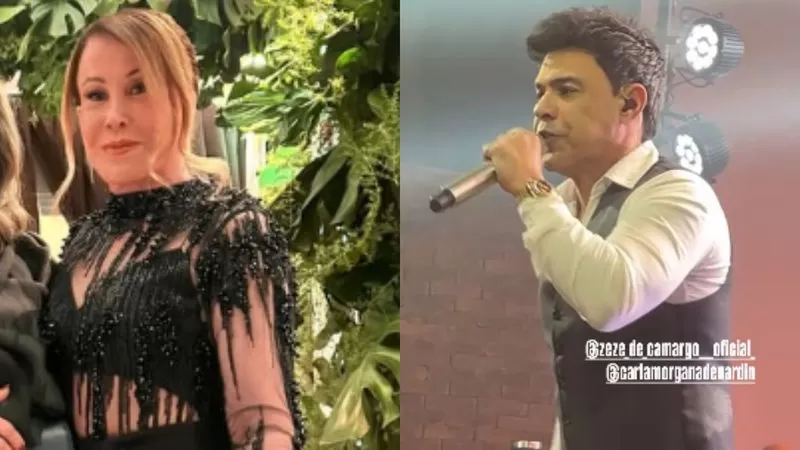 Zilu surge deslumbrante em festa com show do ex, Zezé Di Camargo