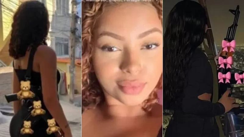 Veja foto da Japinha do CV, conhecida como “musa do crime”, com roupa de guerra antes de ser fuzilada