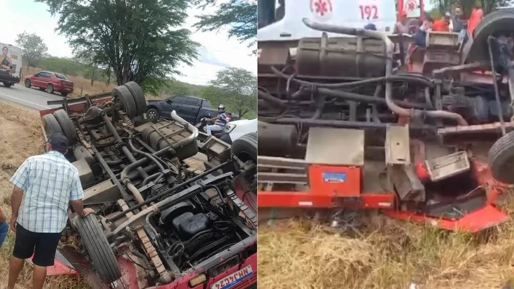 Tombamento de caminhão deixa vítima morta e presa às ferragens na AL-220; vídeo