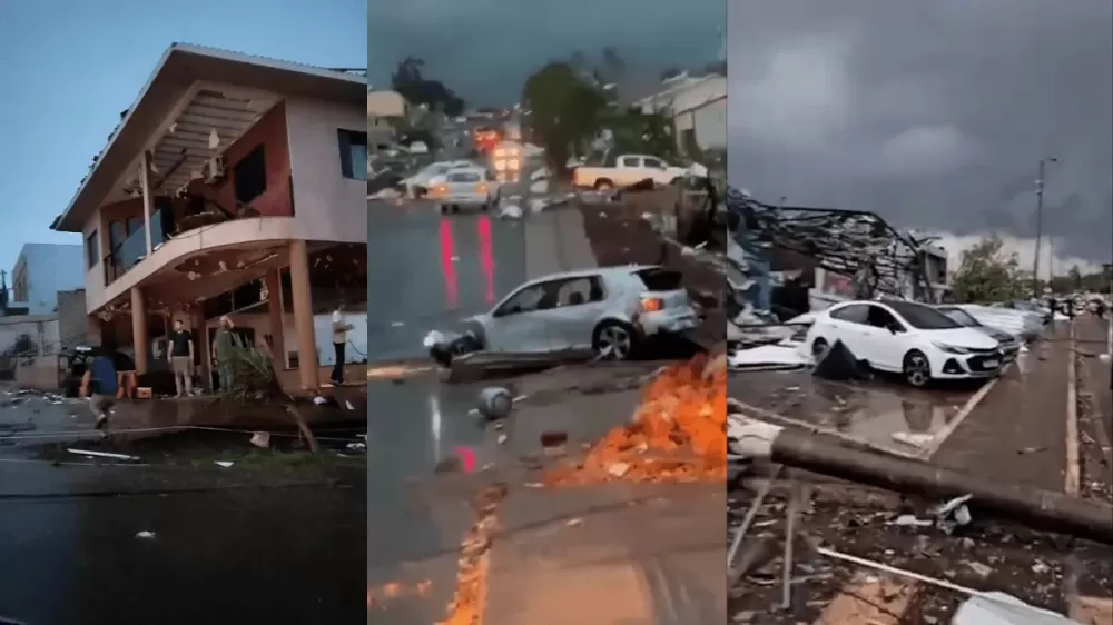 Tornado atinge região de Rio Bonito do Iguaçu e leva a cinco mortes.