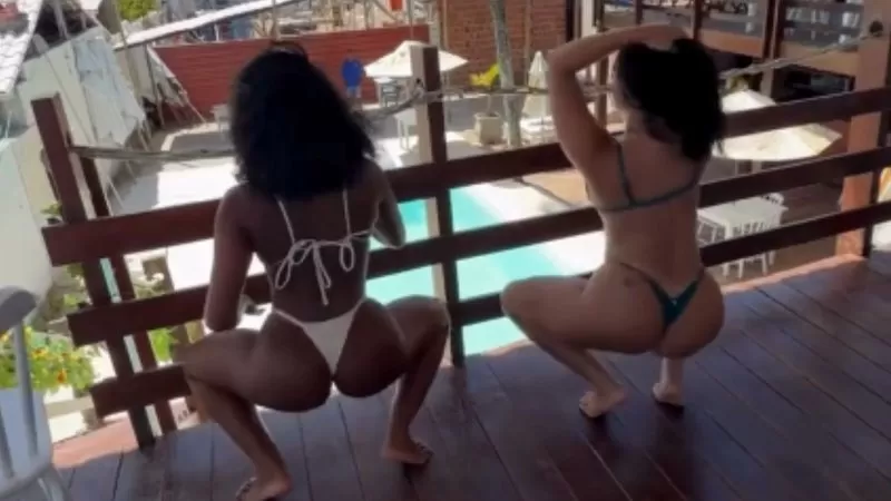 Influenciadores baianos são “barrados” em restaurante por dança de biquíni fio-dental; veja vídeo