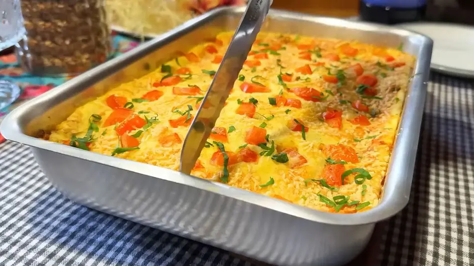 Pronta em minutos: torta de batata de liquidificador super recheada