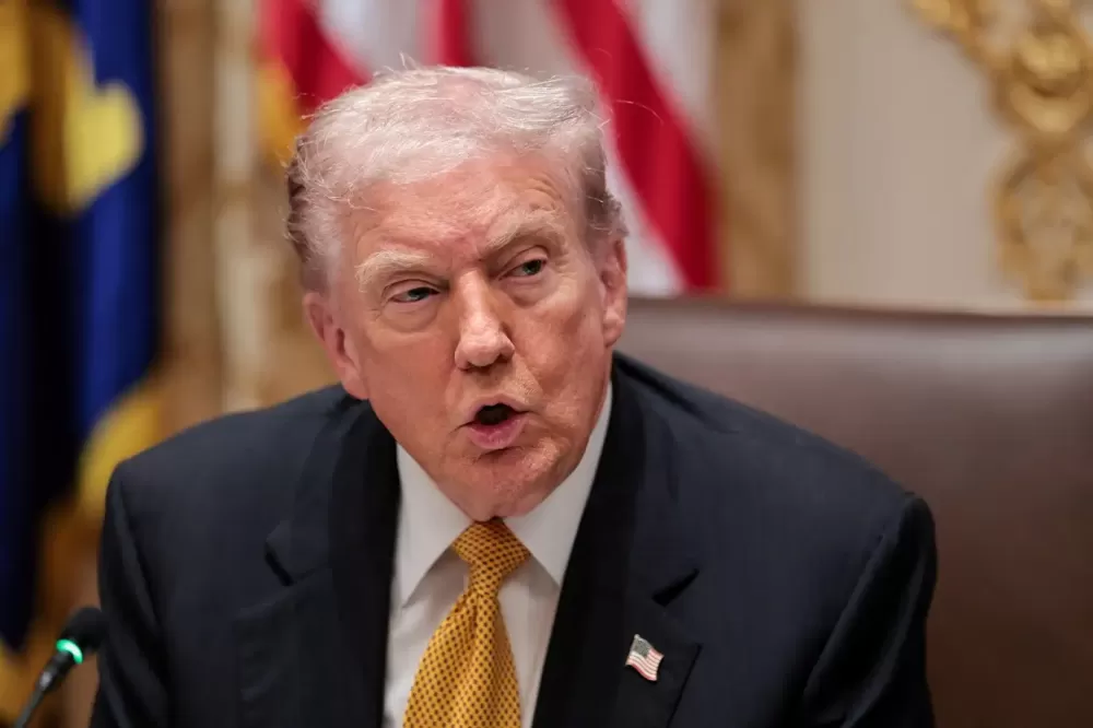 O presidente dos EUA, Donald Trump, recebe para um almoço bilateral o primeiro-ministro da Hungria, Viktor Orbán (não retratado), na Casa Branca em Washington, D.C., EUA, 7 de novembro de 2025. REUTERS/Jonathan Ernst